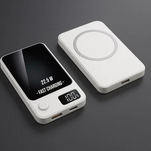 iPhone Power Bank 22.5W 10000mAh Portable Wireless Magsafe Fast Charger (White) - Picture 1 of 11