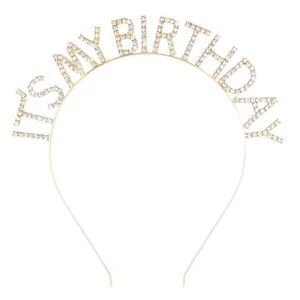 Gold Birthday Crown for Girls Cute It's My Birthday Headband Birthday Tiara f... - Picture 1 of 8