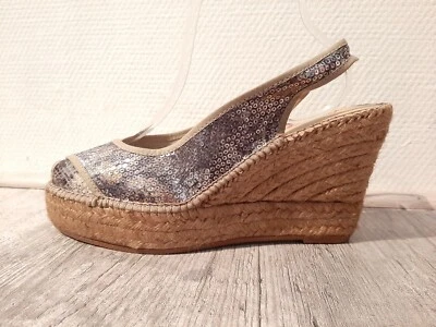 DESTOCKAGE Espadrilles compensées Taille 37 / ESPADRILLE Sandales NEUF H361 - Photo 1/4