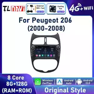 2G+32GB Car Android Apple Carplay GPS BT WIFI + Camera For Peugeot 206 00-2008 - Picture 1 of 39