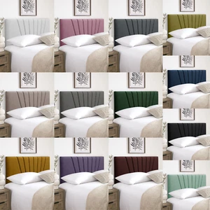 Plush Fabric Divan Bed Headboards Single Double King All Size Bedding Furniture - Picture 1 of 163