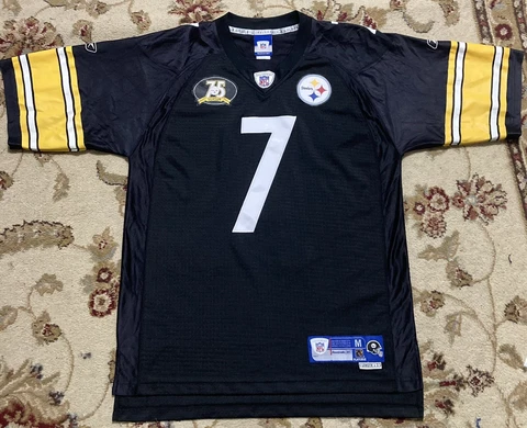 Reebok NFL Jersey 75th Season Pittsburgh Steelers Ben Roethlisberger Sz M 2007 Cover