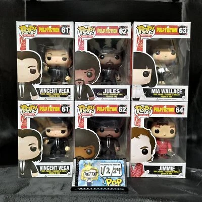 Funko Pop! RARO Paquete de Películas 6 piezas 61-64 "Pulp Fiction (sin Butch)" [BOVEDA] Foto 1 de 4