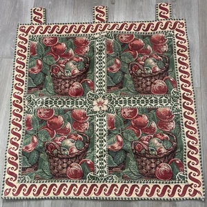 Vintage Tapestry Wall Hanging Woven Art Country Restaurant Kitchen Decor Apples - Picture 1 of 5