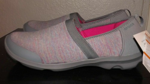 NEW BALANCE CROCS COMODO NUOVO MULE HEATHER ALINE SLIP ON CROCS TAGLIA 9M GRIGIO ROSA MULTICOLORE