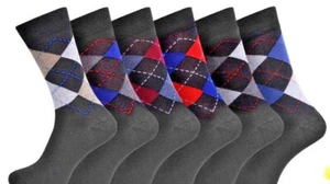 12 Pairs of Mens Designer Socks, Cotton Rich Designs by SockStack, Size 6-11 - Picture 1 of 3