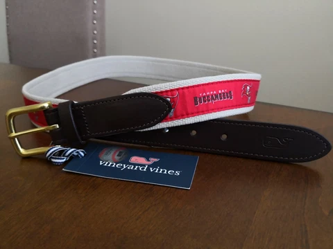 NFL Tampa Bay Buccaneers Vineyard Vines Belt Red Size 36 Cover