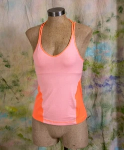 Lululemon Damen sportliches Tanktop orange 2-in-1 mit Sport-BH Größe 4 - Bild 1 von 6