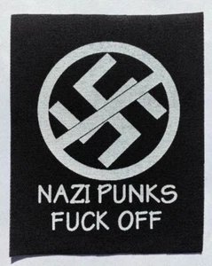 Nazi Punks F Off Cloth Patch Sew On Badge Punk Rock Dead Kennedys (CP90) - Picture 1 of 1