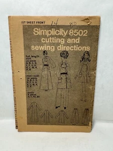 Simplicity 8502 Misses Trench Coat Jacket Pattern 14 *Uncut No envelope* - Picture 1 of 5