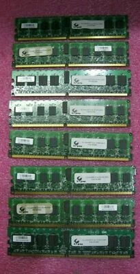 8GB - Lot 8 of 1GB Dimm Transcend TS128MQR72V4J 240PIN DDR2 400 Reg  - Image 1 of 3