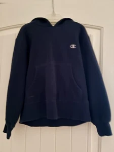 Preowned Champion Boy's Size 8 Navy Blue Pullover Hoodie - Picture 1 of 2