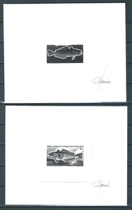 TAAF,FSAT,2006,Fish,2 signed artist die proofs. - Picture 1 of 3