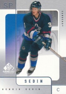 2000-01 SP Game Used Hockey #58 Henrik Sedin Vancouver Canucks