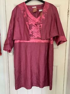 LADIES DRESS AND JACKET SIZE 22 BRAND NEW ANNA ROSE PINK