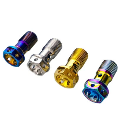 M10 Motorcycles Fasteners Screws Titanium Brake Caliper Banjo Bolt P1.0/1.25mm - Image 1 of 4
