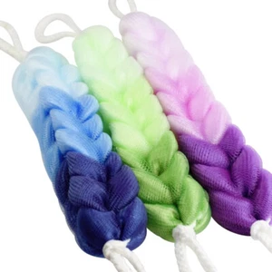 3 Stück Badetuch Blumen doppelseitiger Scheuergurt Duschpouf lang Netz - Bild 1 von 12