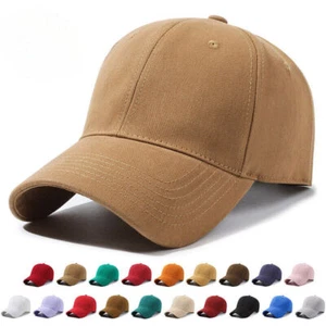 New Cotton Baseball Cap Ball Dad Hat Adjustable Plain Solid Washed Men Washed PC - Picture 1 of 43