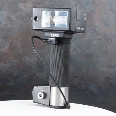 ^ [EX-] Sunpak Auto 511 Flash y cable de sincronización recta - ¡Probado funcionando! Foto 1 de 3