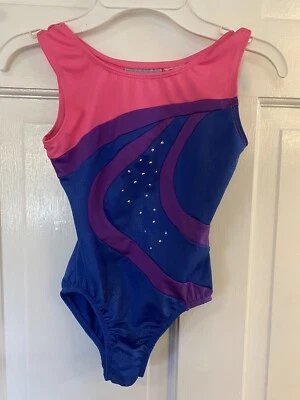 Leotardo Freestyle para niñas talla 6/6x azul/rosa Foto 1 de 2