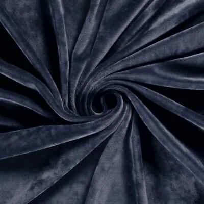 Deluxe STRETCH SAMT Stoff kurzflorig elastisch Meterware STAHLBLAU EUR 12,98/m - Bild 1 von 3