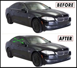 Superposición de apagón de eliminación de cromo para BMW Serie 5 F10 2011-16 borde de ventana - Imagen 1 de 3