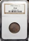 Toned Silver 1955 South Africa 1 Shilling | NGC PF65