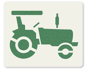 Plantilla de pared artesanal para niños Mylar lavable y reutilizable Tractor Design No.3 - Imagen 1 de 8