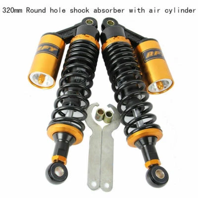 Amortiguadores traseros cromados aptos para moto Harley Sportster 883 1200 12,5"" Foto 1 de 4