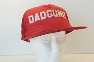 Vintage DADGUMIT Red Spellout Mesh Trucker Snapback Hat Grandpa Cuss Curse Swear - Picture 1 of 6