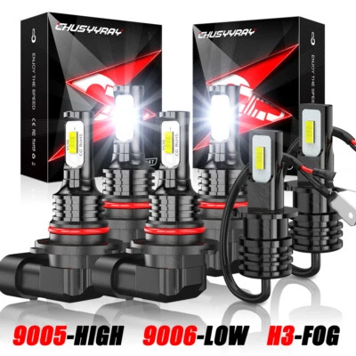 Fit Acura Legend 1990-1994 Headlight Bulb Hi Lo Beam + Fog Light 9005+9006+H3 - Image 1 of 4