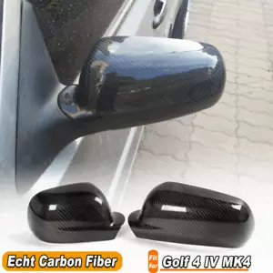 Für Golf 4 IV MK4 97-03 Ersatz Carbon Außen Spiegelkappe Außenspiegel Mirror Cap - Bild 1 von 10