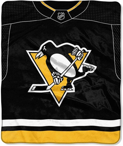Pittsburgh Penguins Large 50 x 60 Royal Plush Raschel Blanket by Northwest Cover