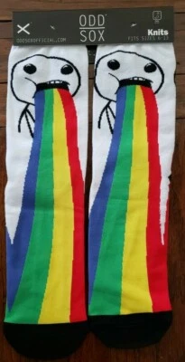 ¡NUEVO! Calcetines arco iris vomitando ODD SOX, para hombre talla 6-13 ¡ENVÍO GRATUITO! Foto 1 de 2