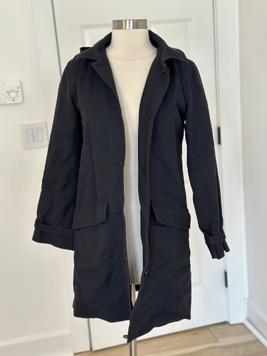 APC Rue Madam Navy Trench Coat Women’s XS Hooded