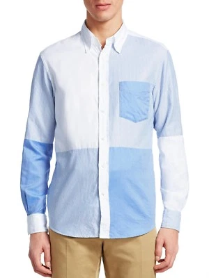 $495 Ralph Lauren Etiqueta Púrpura Para Hombres Patchwork Oxford Denim Camisa Abotonada 15 Foto 1 de 4