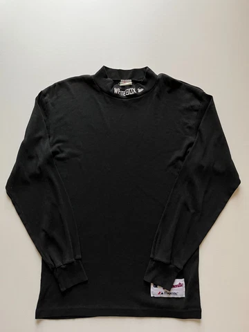 Vintage Majestic Chicago White Sox Shirt Mens Large Long Sleeve Mock Neck MLB Cover