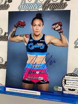 CRIS CYBORG SIGNED AUTOGRAPHED 8X10 UFC MMA PHOTOGRAPH-BECKETT BAS COA - Image 1 of 4