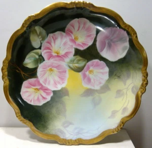 Vintage Elite Limoges Hand Painted Artist Signed Floral Cabinet Plate - Picture 1 of 6