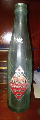 Antigua botella de cola Royal Crown botella verde 10,5 oz. Foto 1 de 3