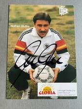 WOLFRAM WUTTKE (†2015) DFB Signed Advertising Autograph Card 10x15 Autograph