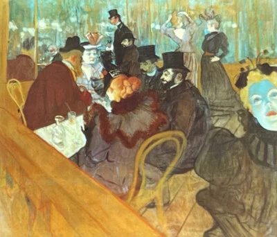 Toulouse-Lautrec & Model “Moulin Rouge” Art Nouveau 35mm French Art Slide - Image 1 of 2