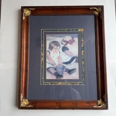 Impresión enmarcada Mary Cassatt niños jugando en la playa Foto 1 de 4