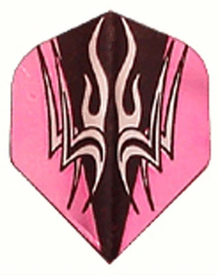 AMERITHON Dart Flights- PINK, Black, Silver Tattoo Std - 1 Set