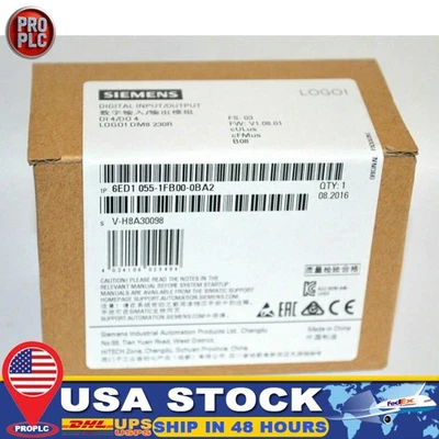 New Siemens 6ED1055-1FB00-0BA2 LOGO DM8230R expansion module 6ED1 055-1FB00-0BA2 - Image 1 of 2