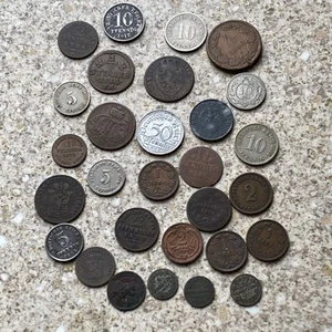 Good Lot Of German States Coins (28) Small Amount Silver Kreuzer Nazi 1870 Sun23 - Bild 1 von 14