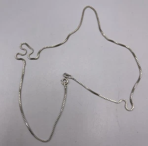 Italy 585 Solid (14K) White Gold Chain Necklace 16" 2.4 Gr - Picture 1 of 6
