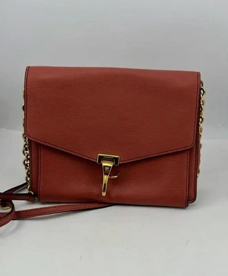 Burberry Maken Shoulder Bag Cinnamon Red Leather Chain Used  - Image 1 of 4