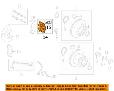 Componentes de freno Ford OEM 15-24 E-350 Super Duty - Pinza 8C2Z2B120A Foto 1 de 2