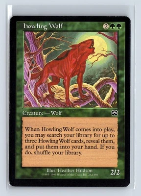 (3x) HOWLING WOLF – MTG Magic the Gathering Card – Mercadian Masques – Common - Image 1 of 4
